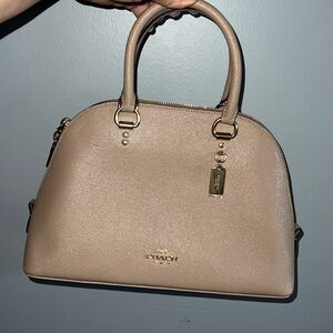 NWT Coach Purse Katy Satchel
Handbag Crossgrain Leather In Taupe
